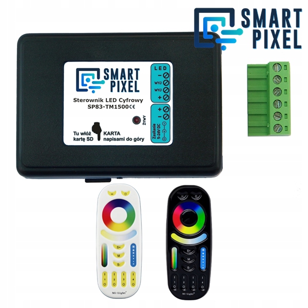 Led ovládač SmartPixel digitálny Rgbw SP83-1500 5-24V čítanie z karty Sd