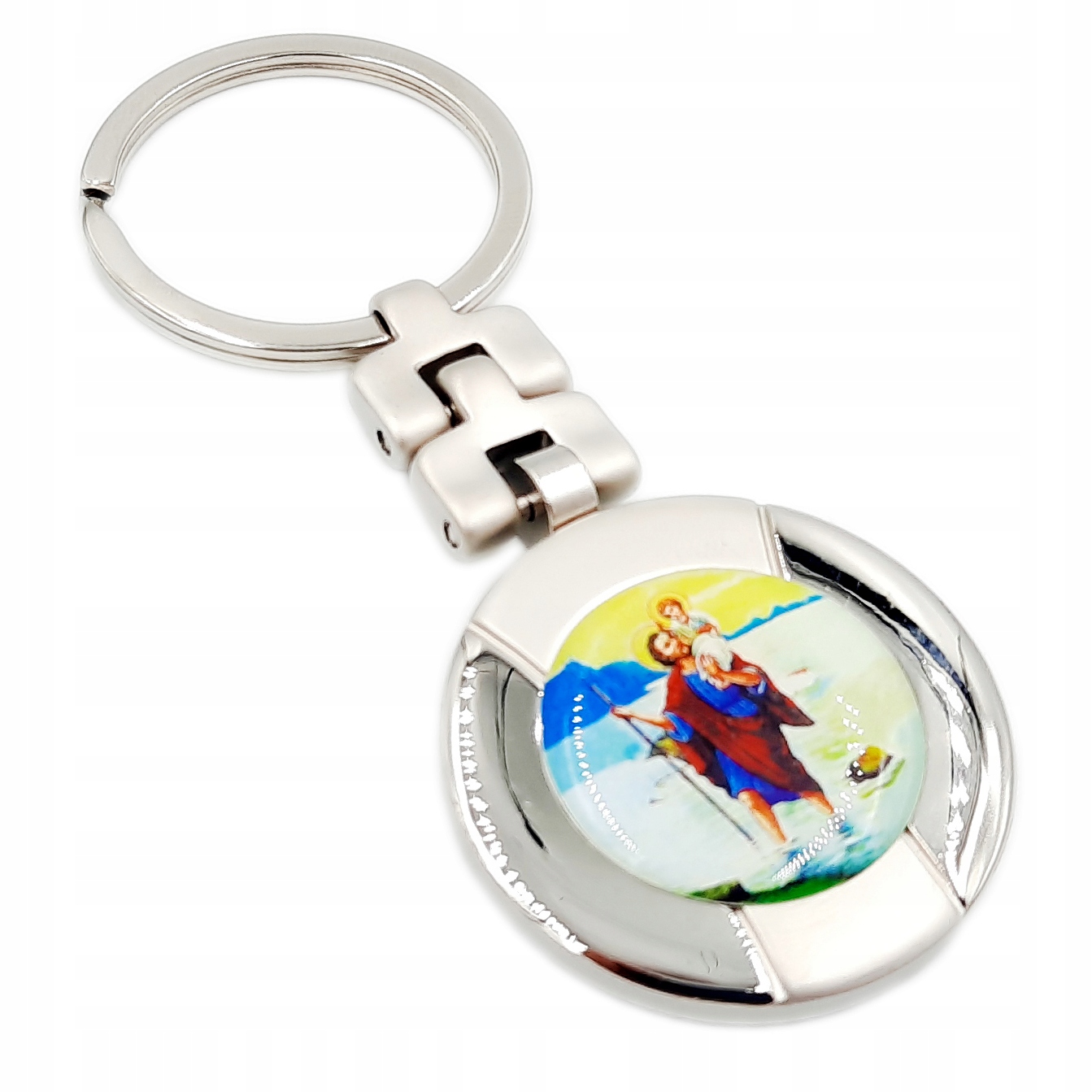 BRELOK ZE ŚWIĘTYM KRZYSZTOFEM - WŁOSKI - KOLOR