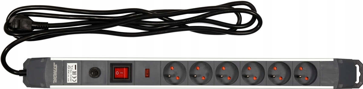 PRZEDŁUŻACZ LISTWA ANTYPRZEPIĘCIOWA ALUMINIOWA x6 Kod producenta 72373