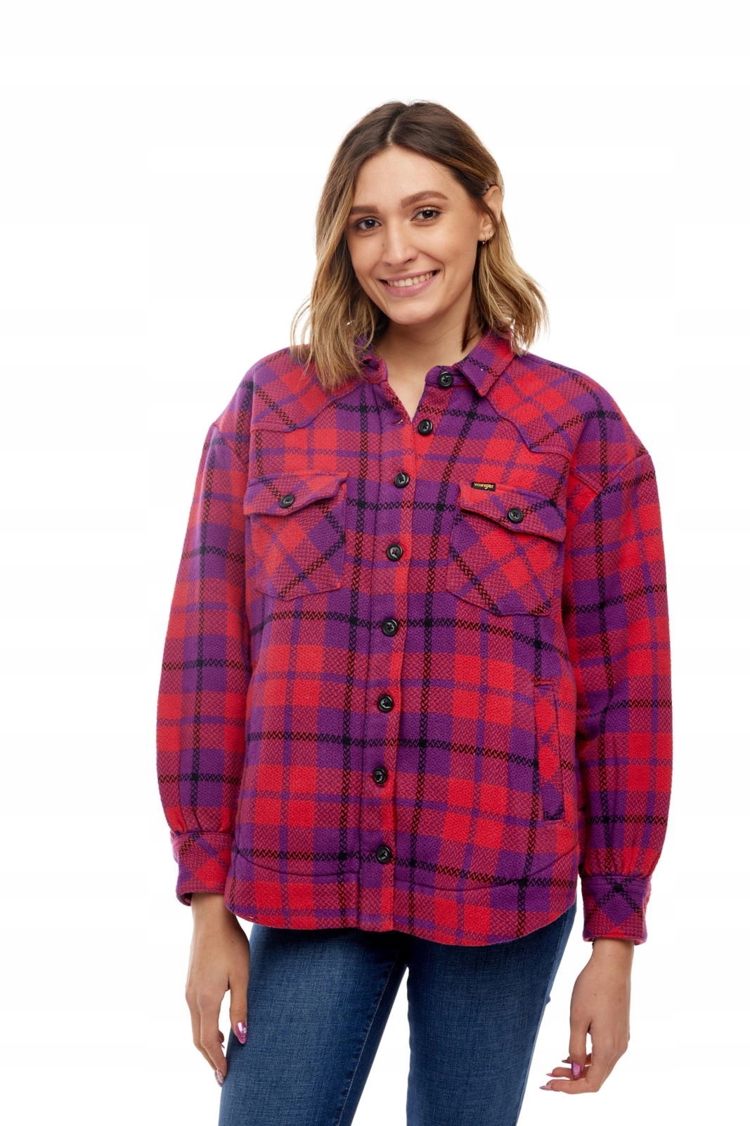 Dámská bunda Wrangler Western Shirt Jacket Ultraviolet W5S18VP20 L