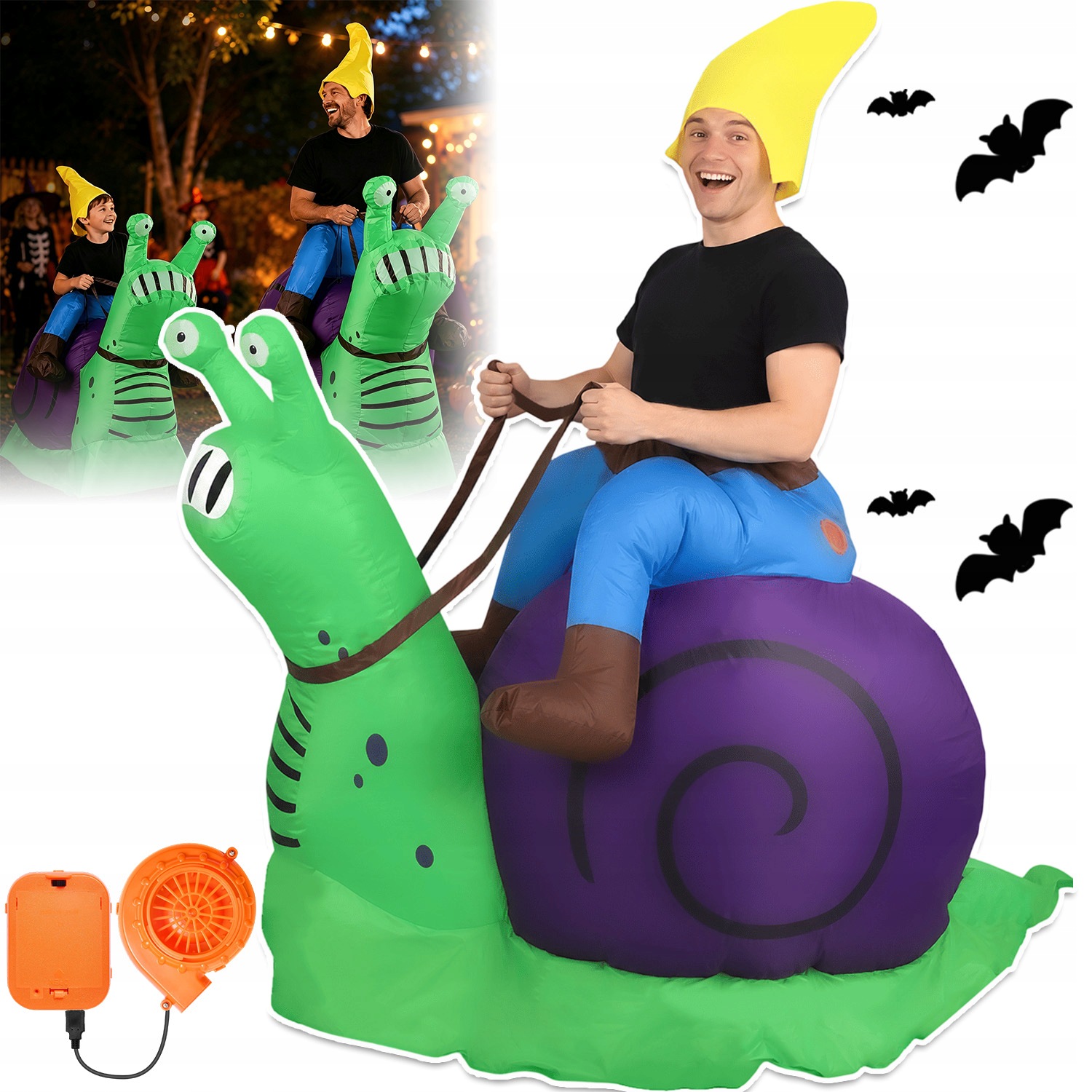 Kostým Nafukovací Kostým Hlemýžď Převlek Na Halloween 150-190 CM