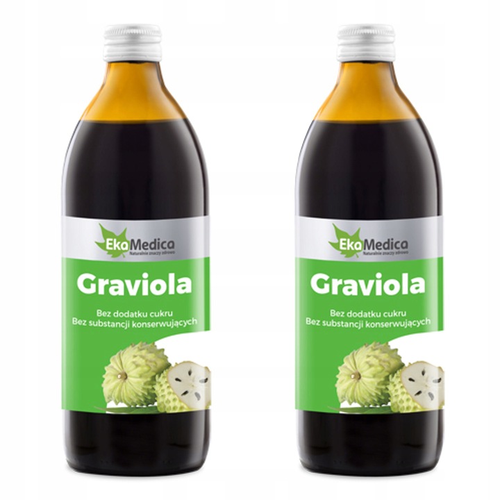 

Ekamedica Sok Z Gravioli 100% Grawiola 2 x 1 L =2L