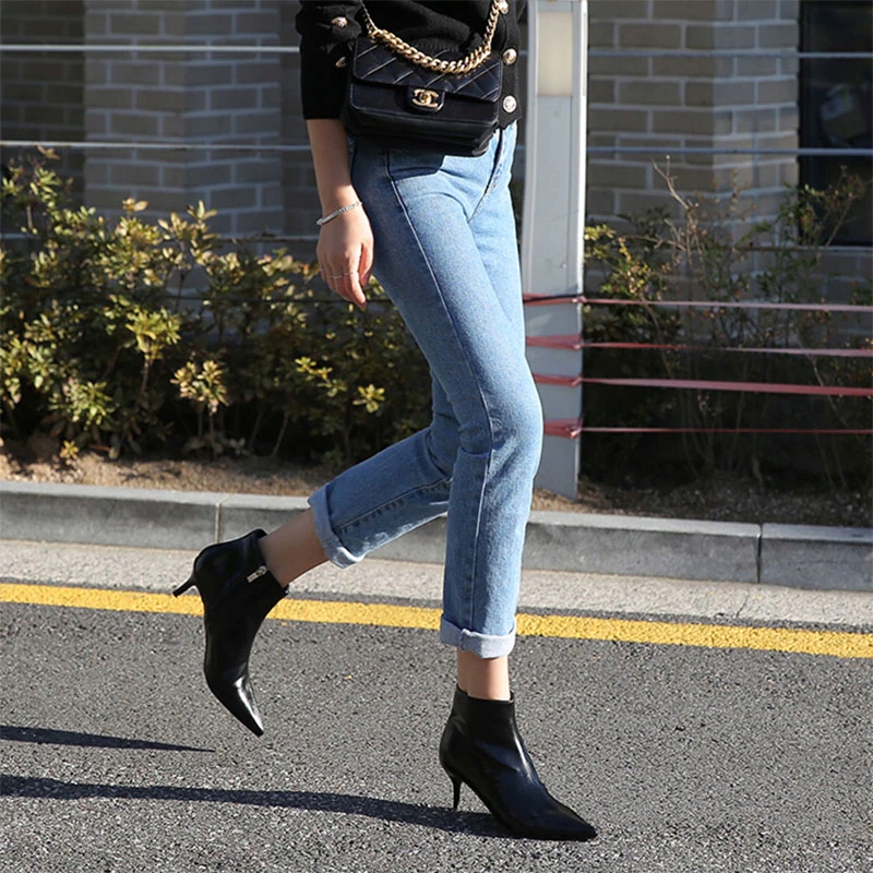 BOTKI NA SZPILCE alladies AS1755 Materiał zewnętrzny skóra ekologiczna