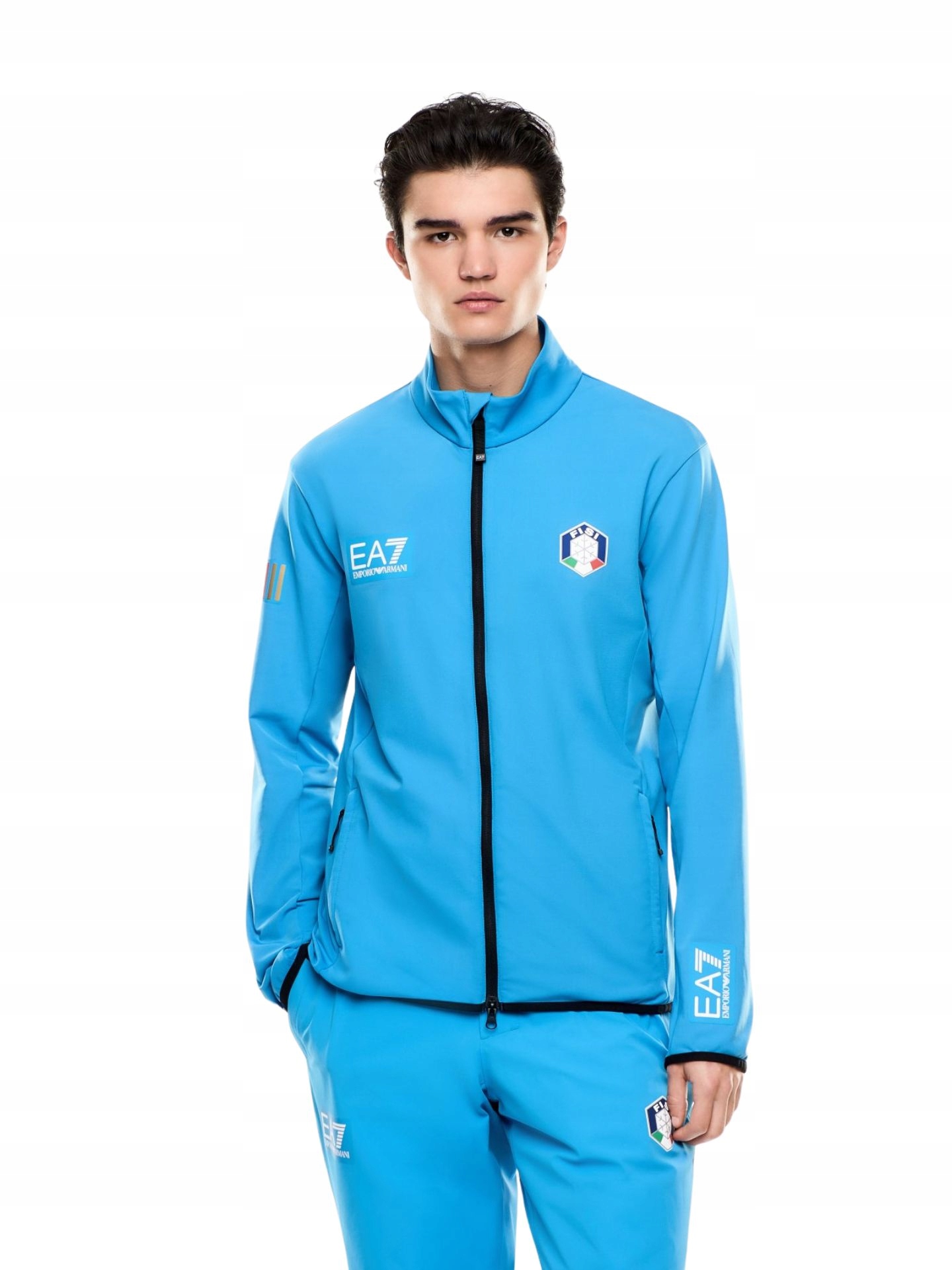 Pánská mikina technická mikina EA7 Emporio Armani Fisi Powerstretch Blue M