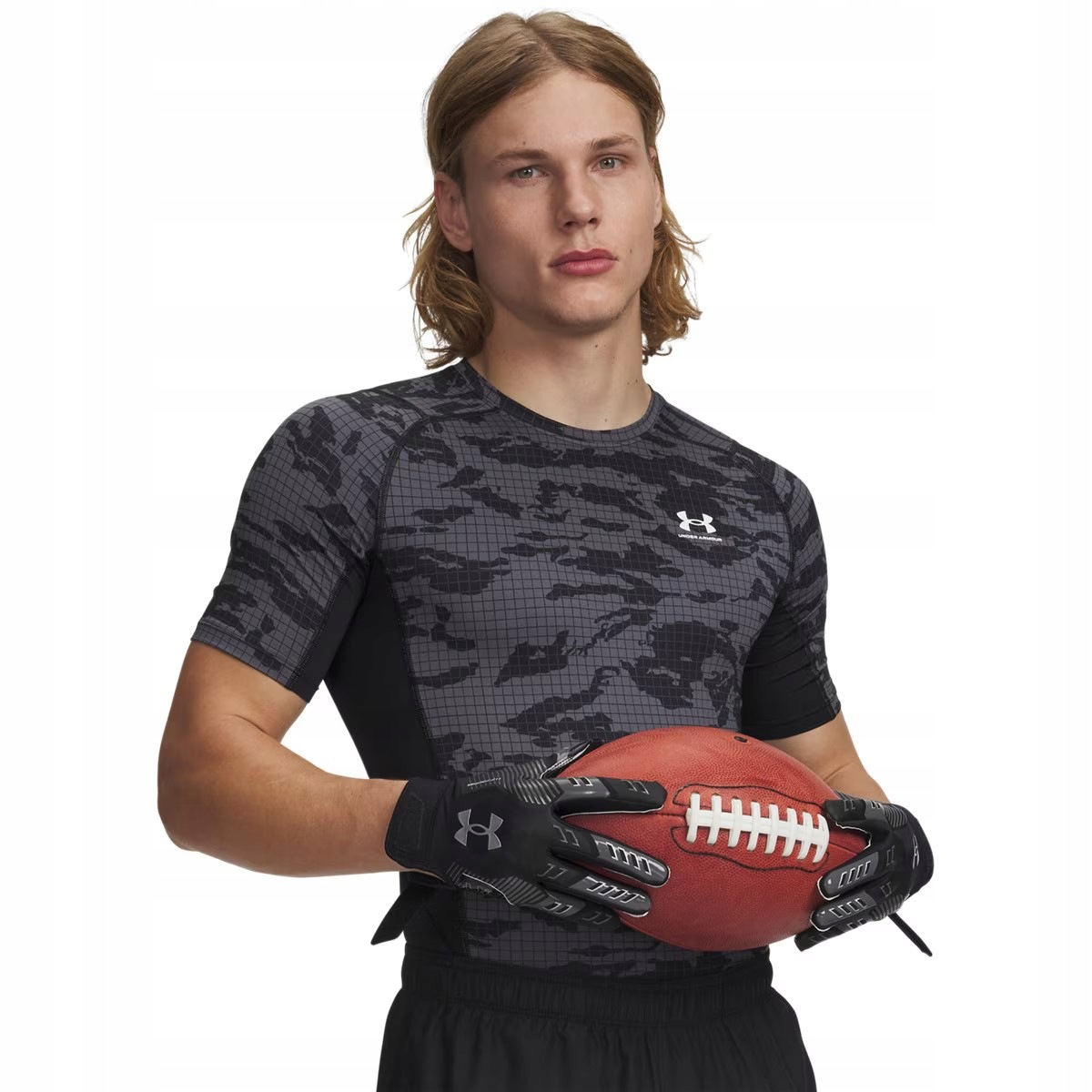 Under Armour Koszulka HeatGear Compression Printed Black r. M