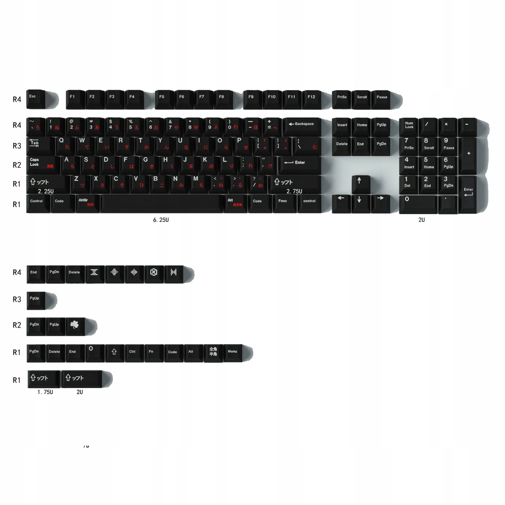 Klawisze do Klawiatury Mechanicznej Pbt Profile Cherry 129szt Gmk Wrc