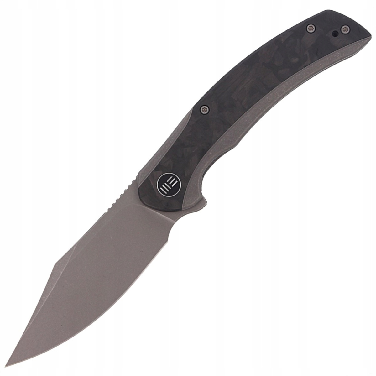 Nóż składany We Knife Snick Gray Titanium Marble Carbon Fiber, Gray Stone