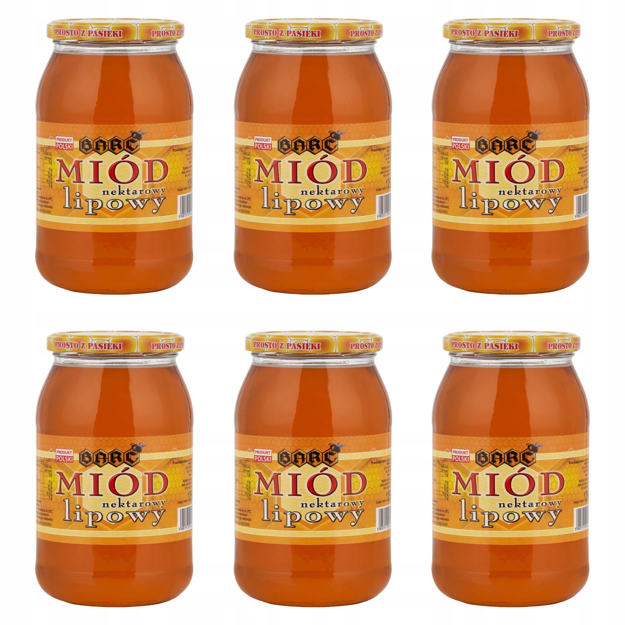 Sada lipových medů – 6 kusů (polský lipový med)