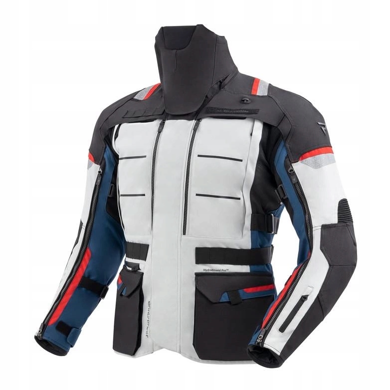 Motocyklová bunda Rebelhorn Cubby V Blue/grey/red šedá modrá Bonus