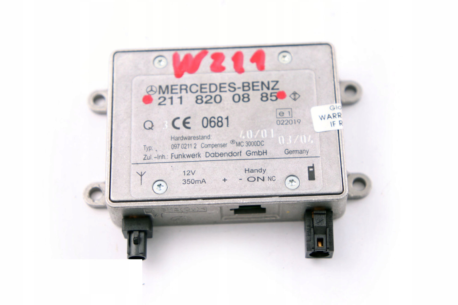 Mercedes W211 S211 Модуль Підсилювач Повітряний