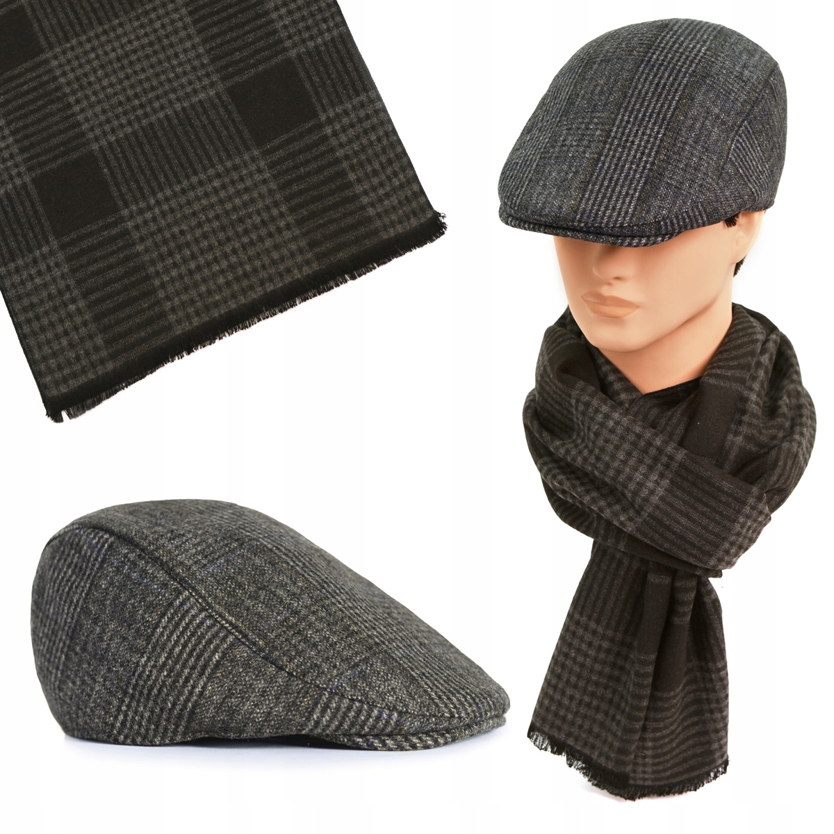 Pánský kabát s vlnou a šálou Pako Jeans Elegantní komplet pro něj