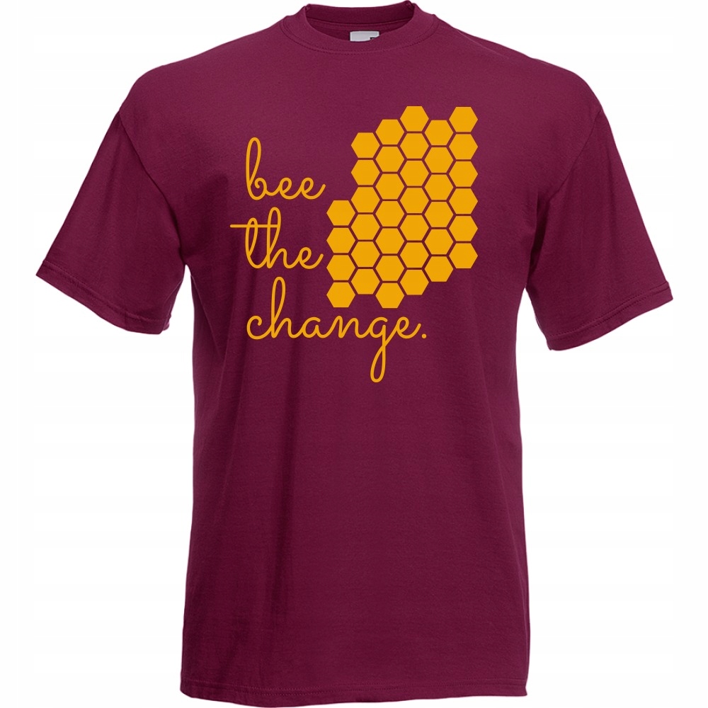 

Koszulka bee the change pszczoły XXL burgund