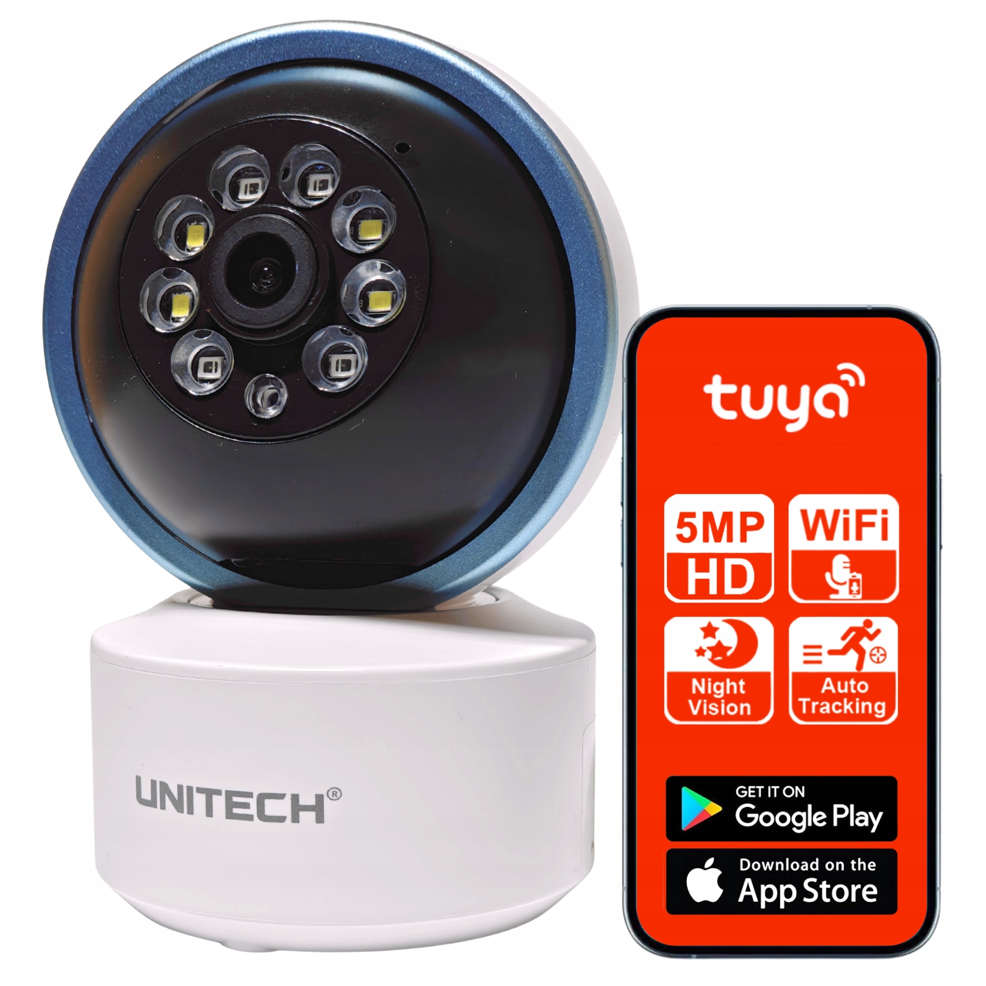 Kamera Ip Unitech Inteligentna wolnostojąca kamera PK-110 wewnętrzna WiFi