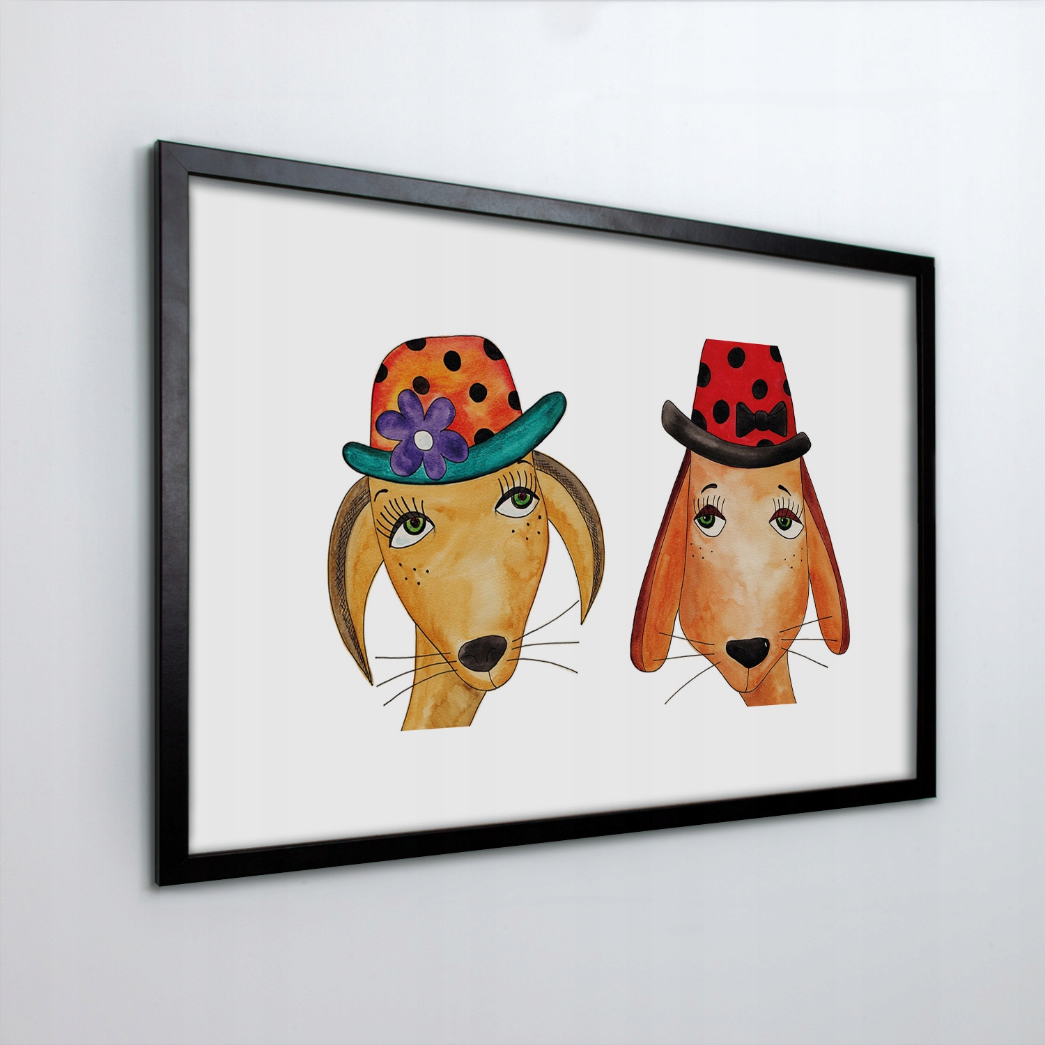 Fotoobraz s rámem Mdf Pohádka psi čepice 30x20 cm