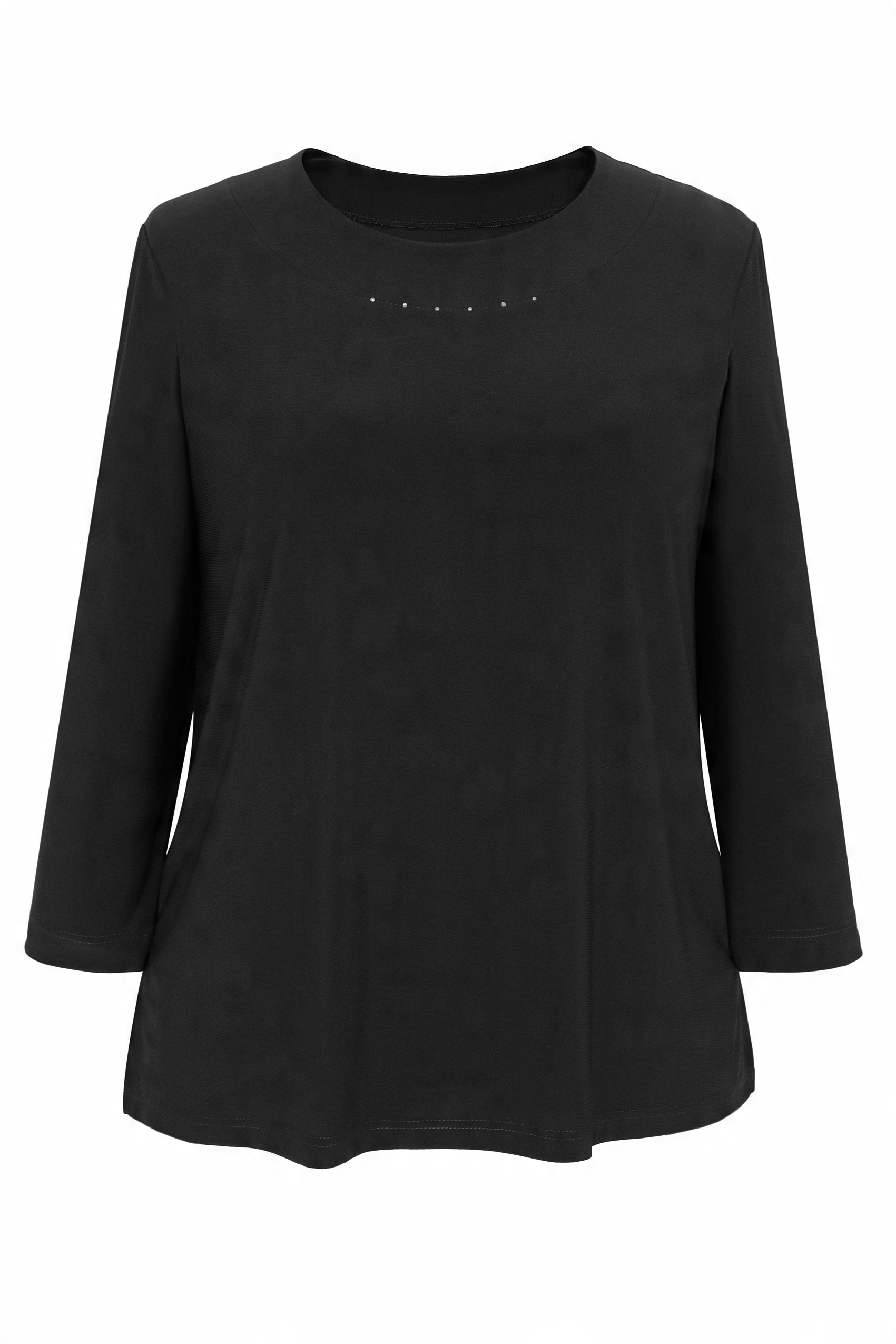 

Bluzka z cyrkoniami czarna 4XL 52 54