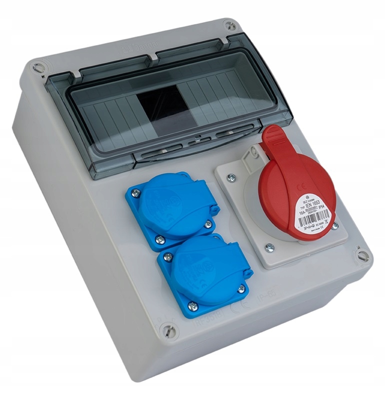 ROZDZIELNICA GNIAZDOWA OKIENKO 400V 16A KLASA IP54