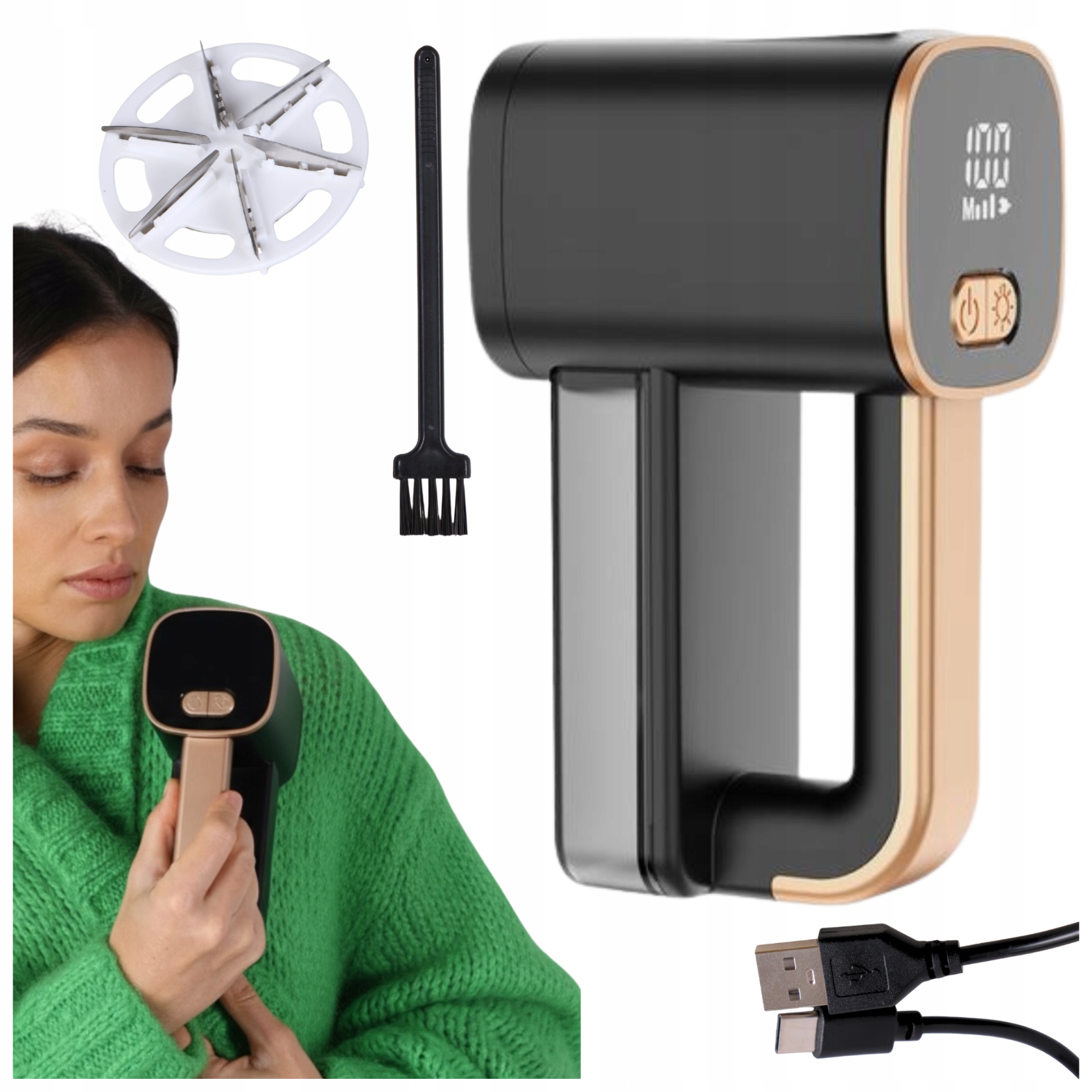 Odžmolkovač na pohovku a tkaniny, elektrický strojek na odstraňování žmolků