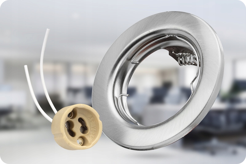 10x OPRAWKA DO HALOGENÓW ŻARÓWEK LED Z KABLEM GU10 Głębokość produktu 0.03 cm