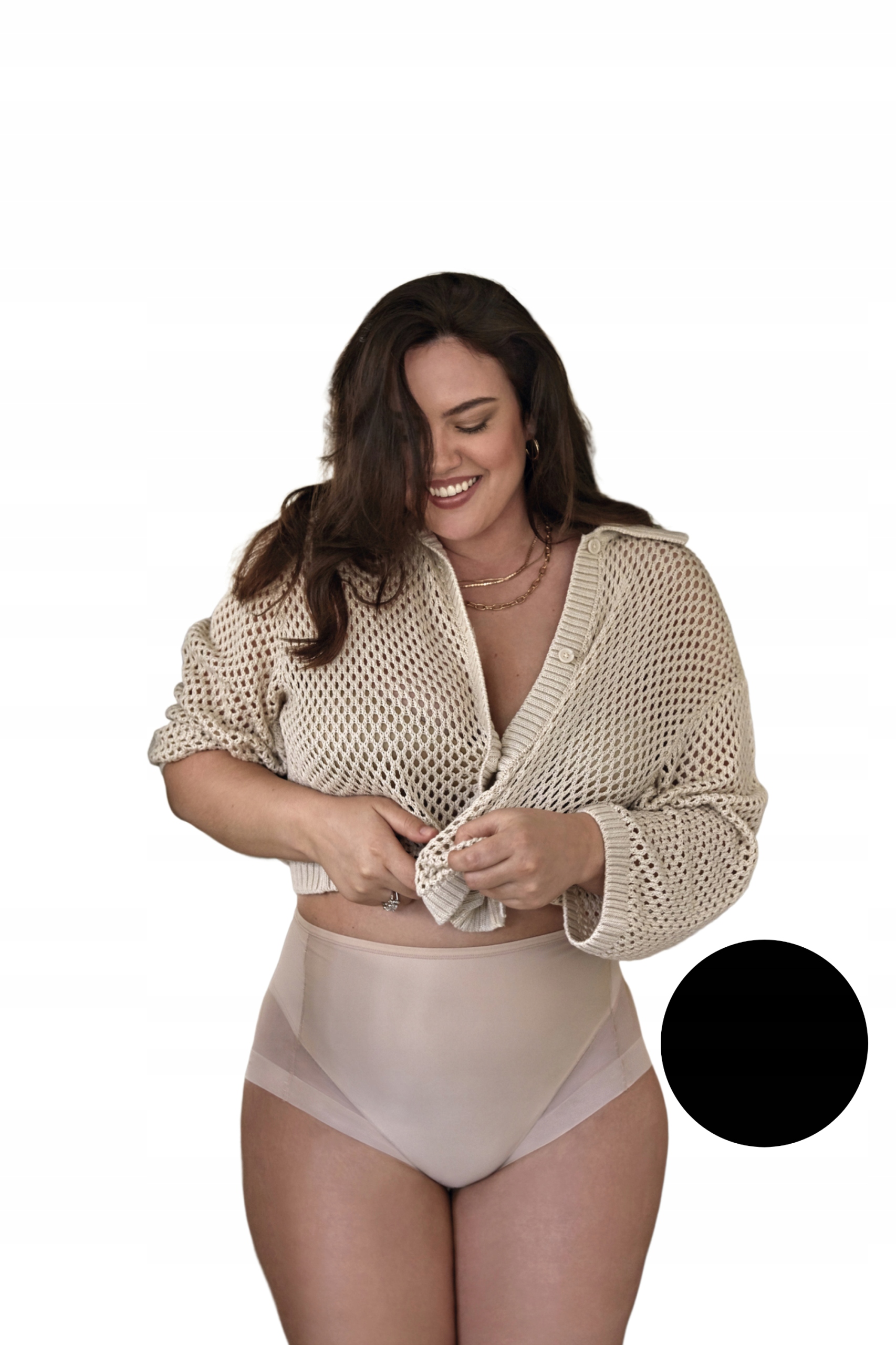 Janira Slip Form Secrets Black 1030562 kalhotky vysoké černé M