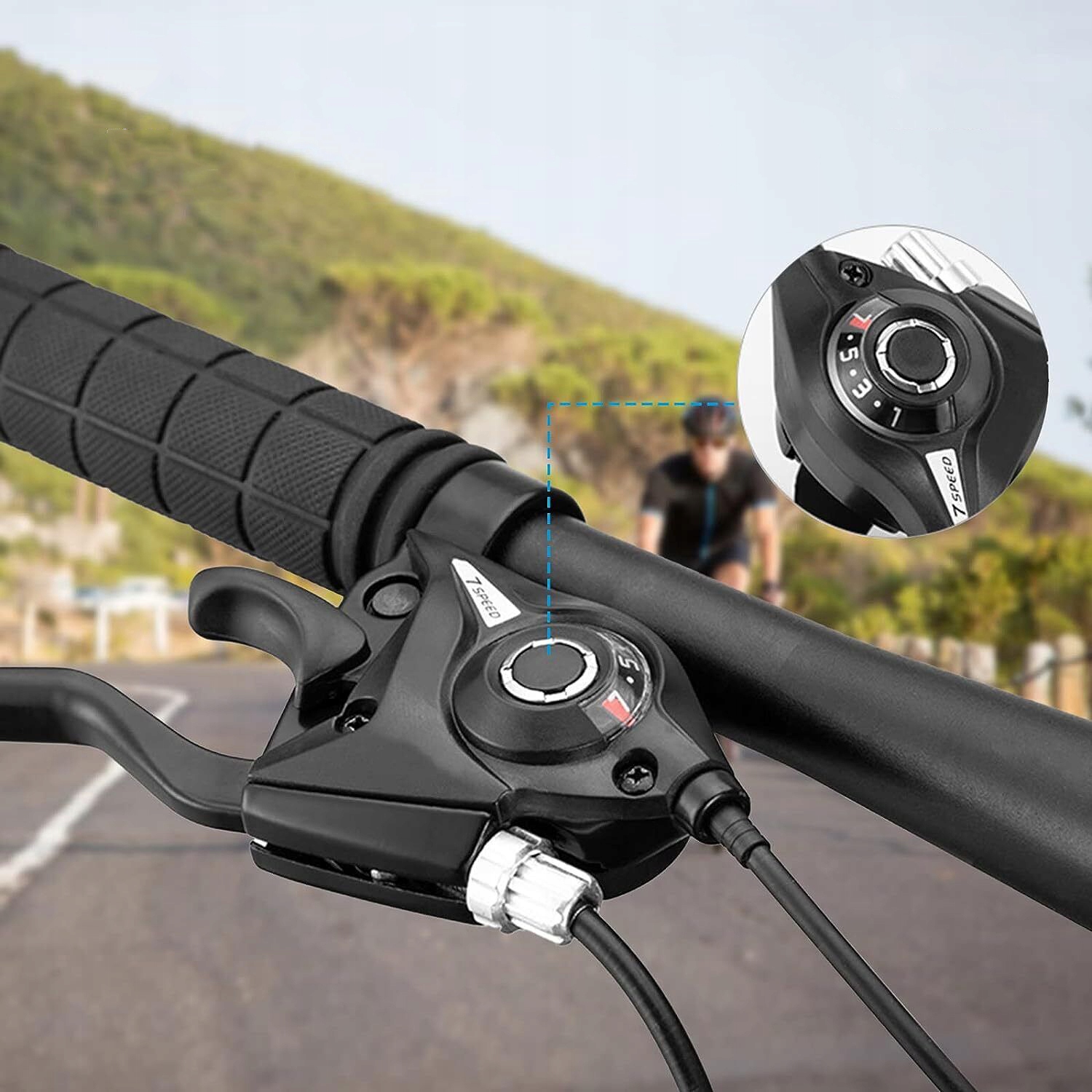 21-BIEGOWY DŹWIGNIA HAMULCA Z KABLEM HAMULCOWYM Liczba rzędów 7