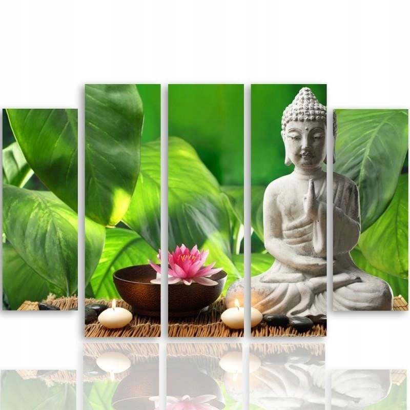 5dílný fotoobraz na plátně Buddha 300x140