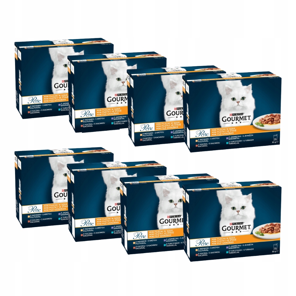 Levně Purina Gourmet Perle Kachna, krůta, jehněčí maso, tuňák 96x85 g