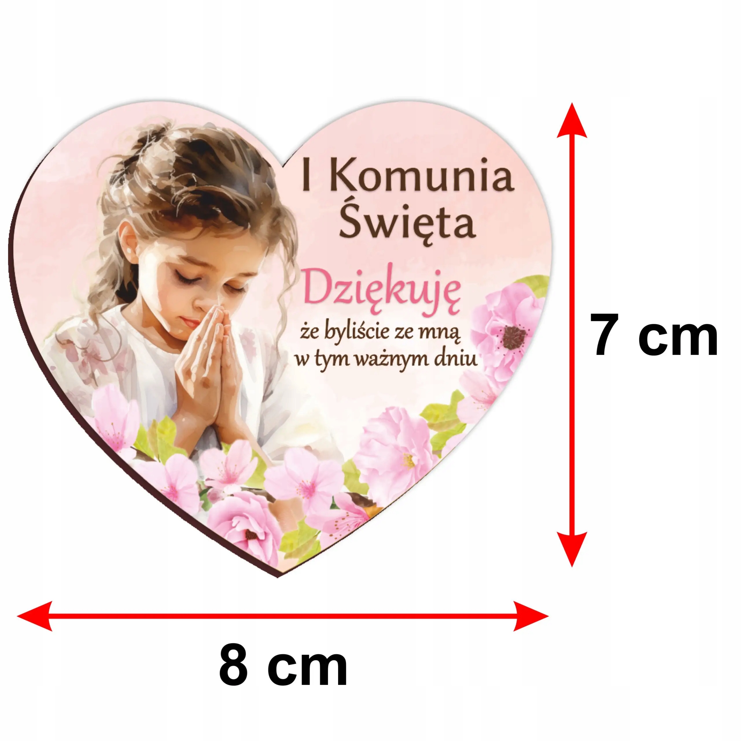 Podziękowanie dla gości Pierwsza Komunia Święta magnes piękny miły prezent Rodzaj magnes