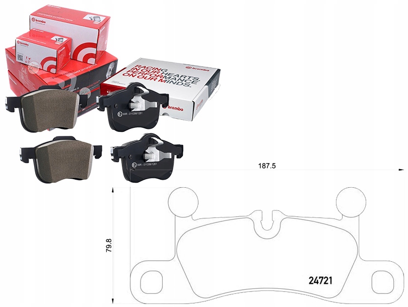 комплект датчик износа тормозных колодок Brembo 7P6698451 7P069
