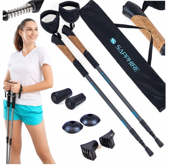 Kijki do Nordic Walking kije Teleskopowe regulowane trekkingowe