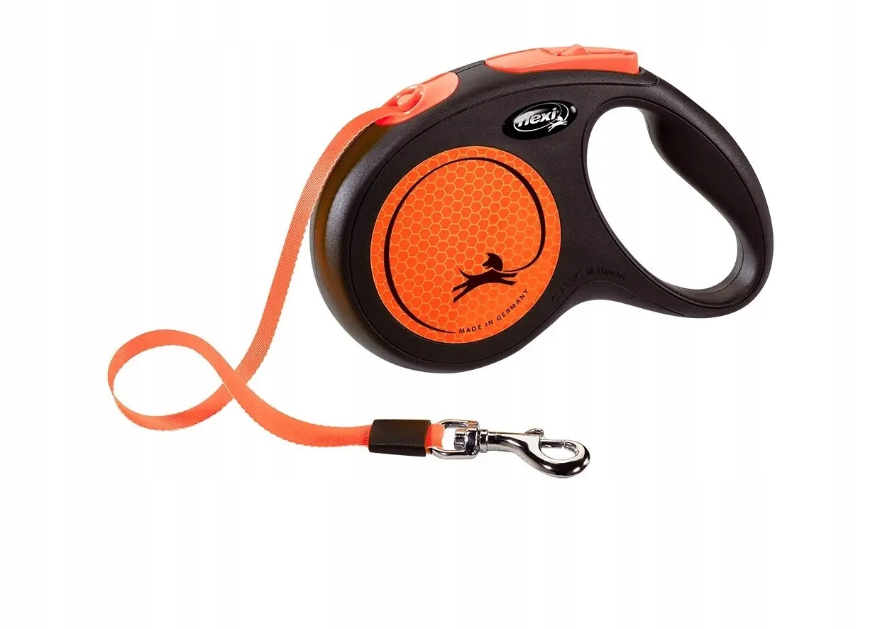 Levně Flexi Vodítko automatické M New Neon páska 5m oranžová