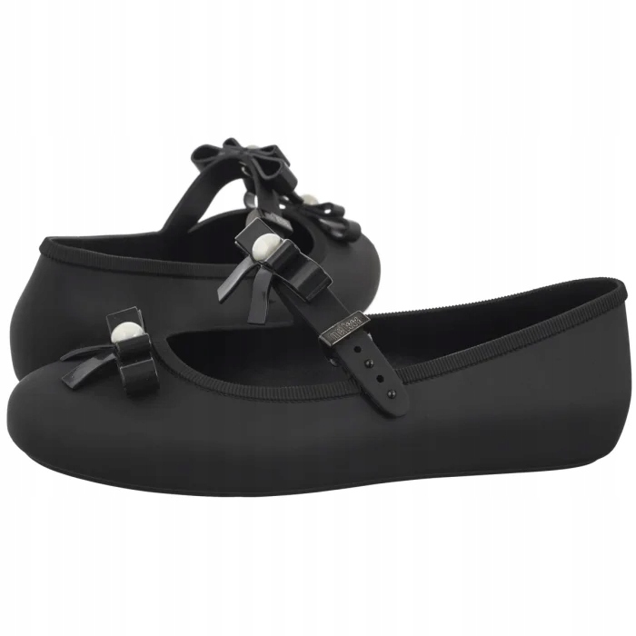 Boty Baleríny Melissa Soft Ballerina Bow Ad 35971/BE619 Black Černé