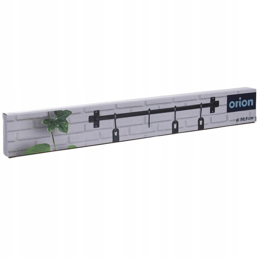 Wieszak RELING KUCHENNY przybory metalowy czarny Rodzaj drążek z haczykami