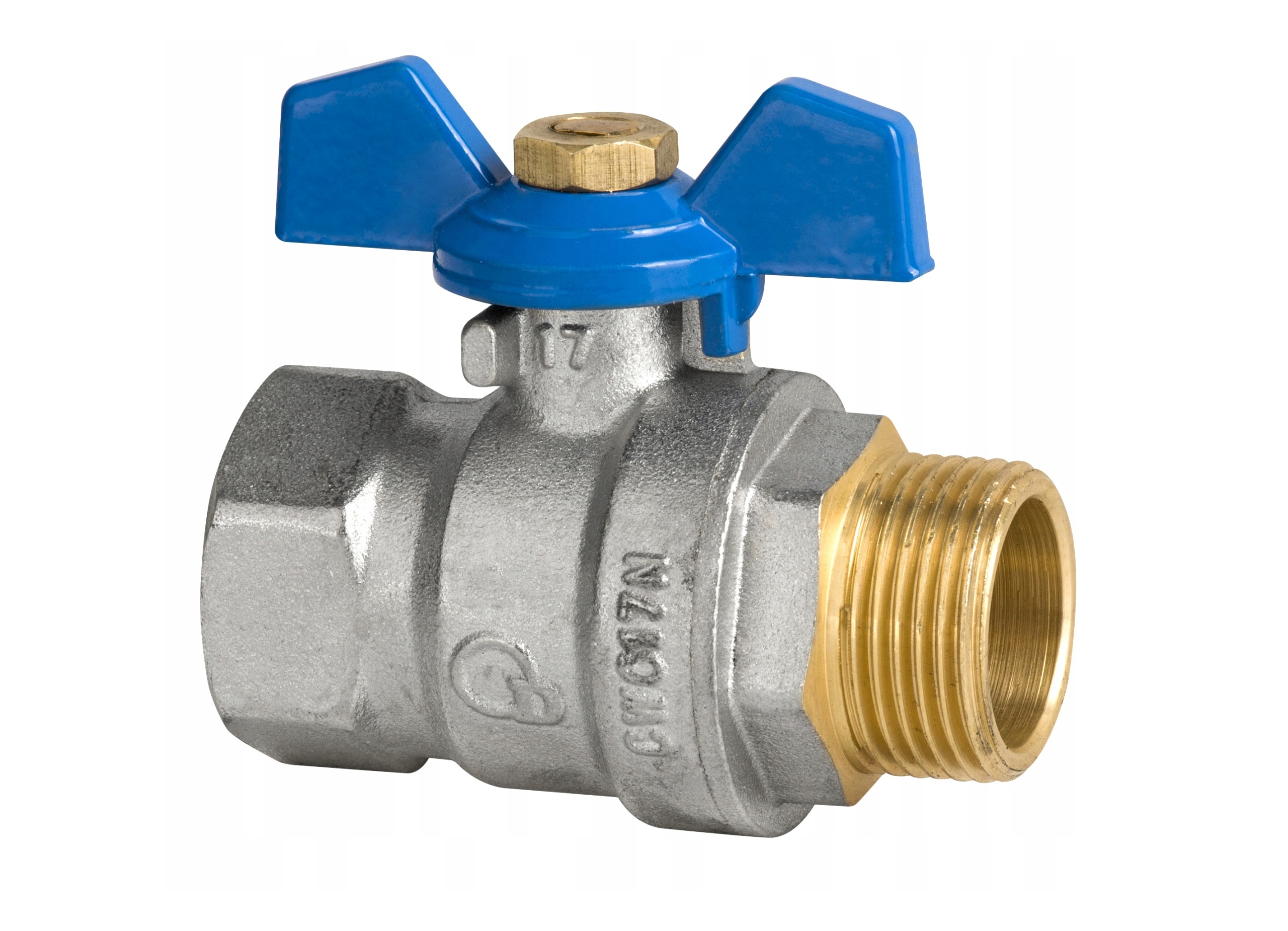 ZAWÓR KUREK KULOWY MOCNY MOTYLEK 1 CAL GZ WZ