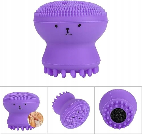 Kartáč Na Obličej Chobotnice Silikon Masáž Peeling Set 4 kožený