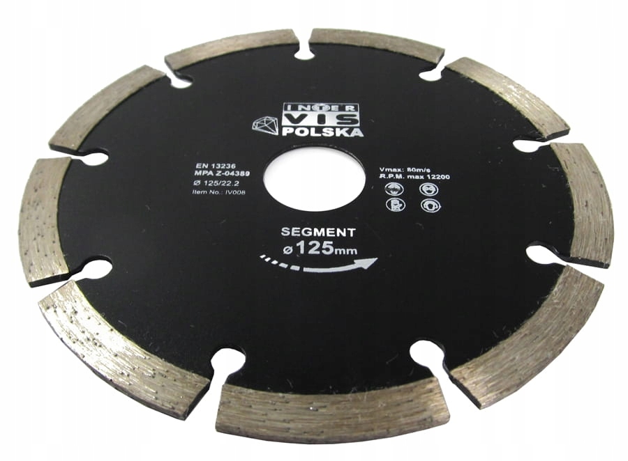 TARCZA DO BETONU DIAMENTOWA INTER-VIS 125 SEGMENT Marka Inter-Vis