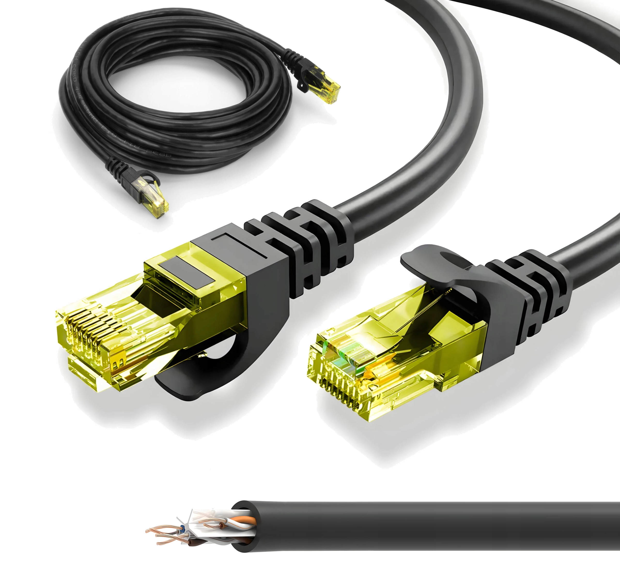 Kabel Sieciowy Lan Ethernet RJ45 Kat 6 S/ftp 50 Metrów 10GB/S Ekranowany