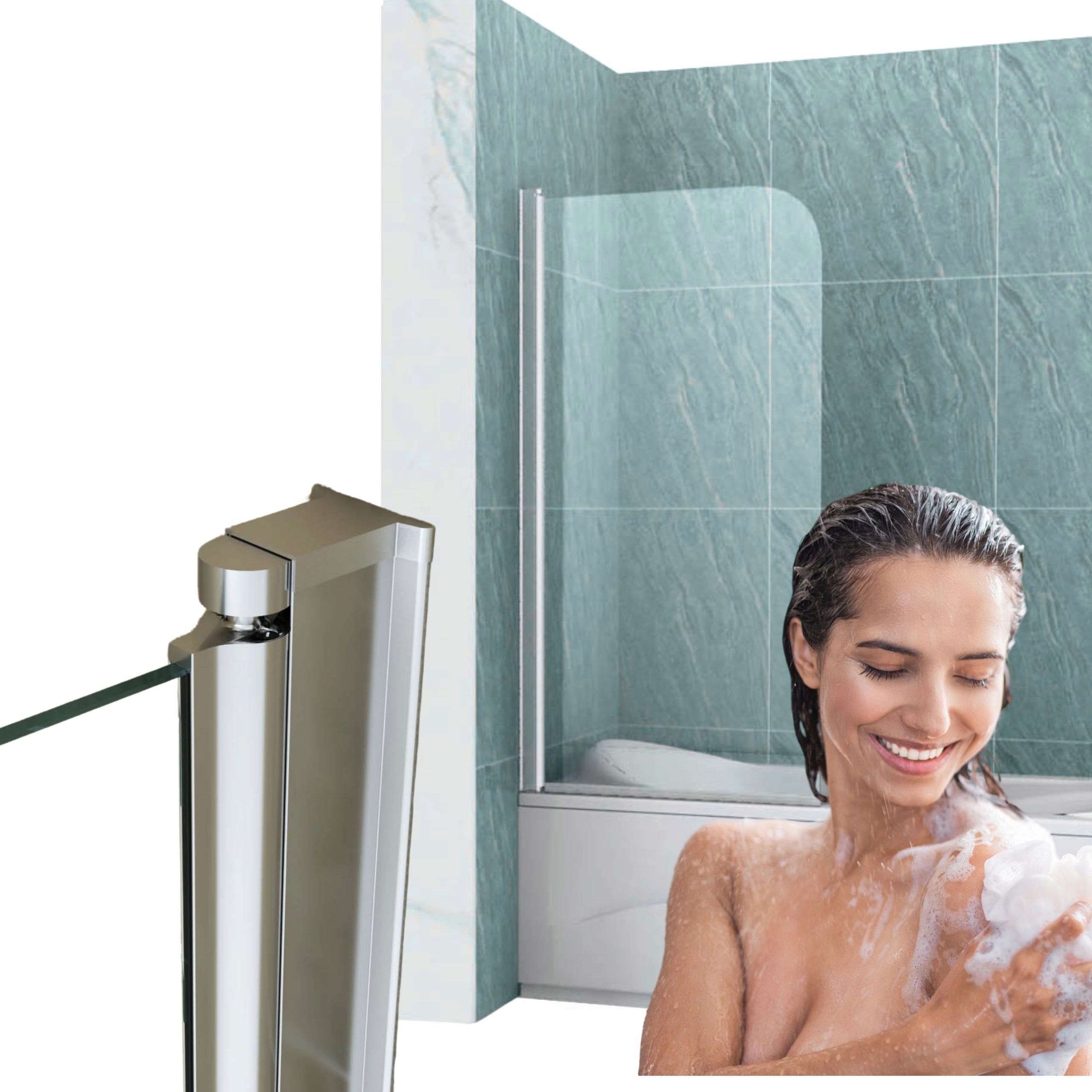 Paraván Marion, 1-křídlá, 70x140, posuvná, chrom