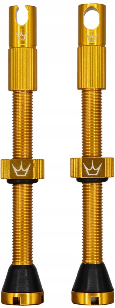 Bezdušové ventilky Peaty's Chris King 60 mm Zlaté