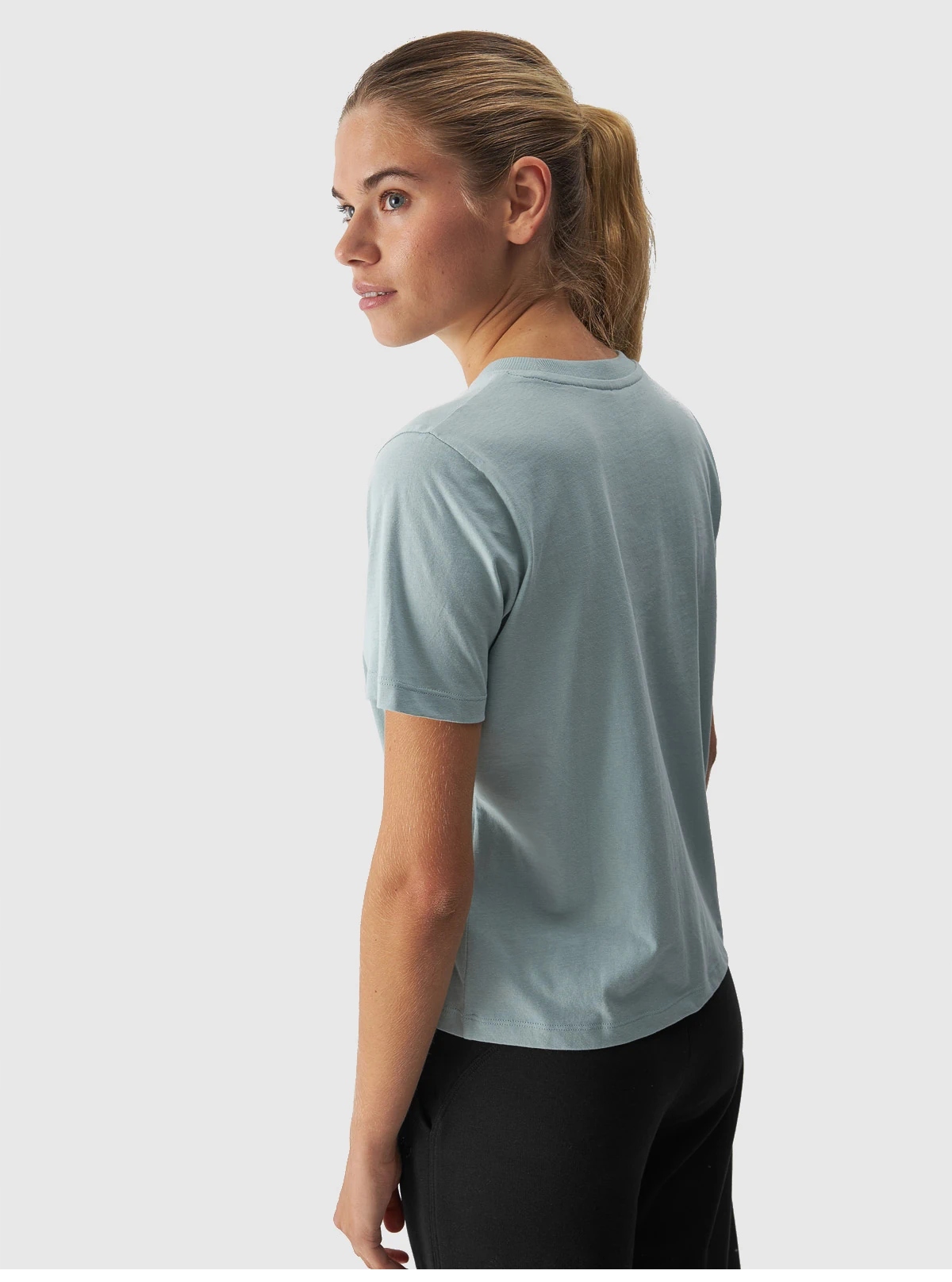 T-SHIRT DAMSKI 4F L KOSZULKA GŁADKA BASIC TTSHF1650 AW24 Kolekcja AW24