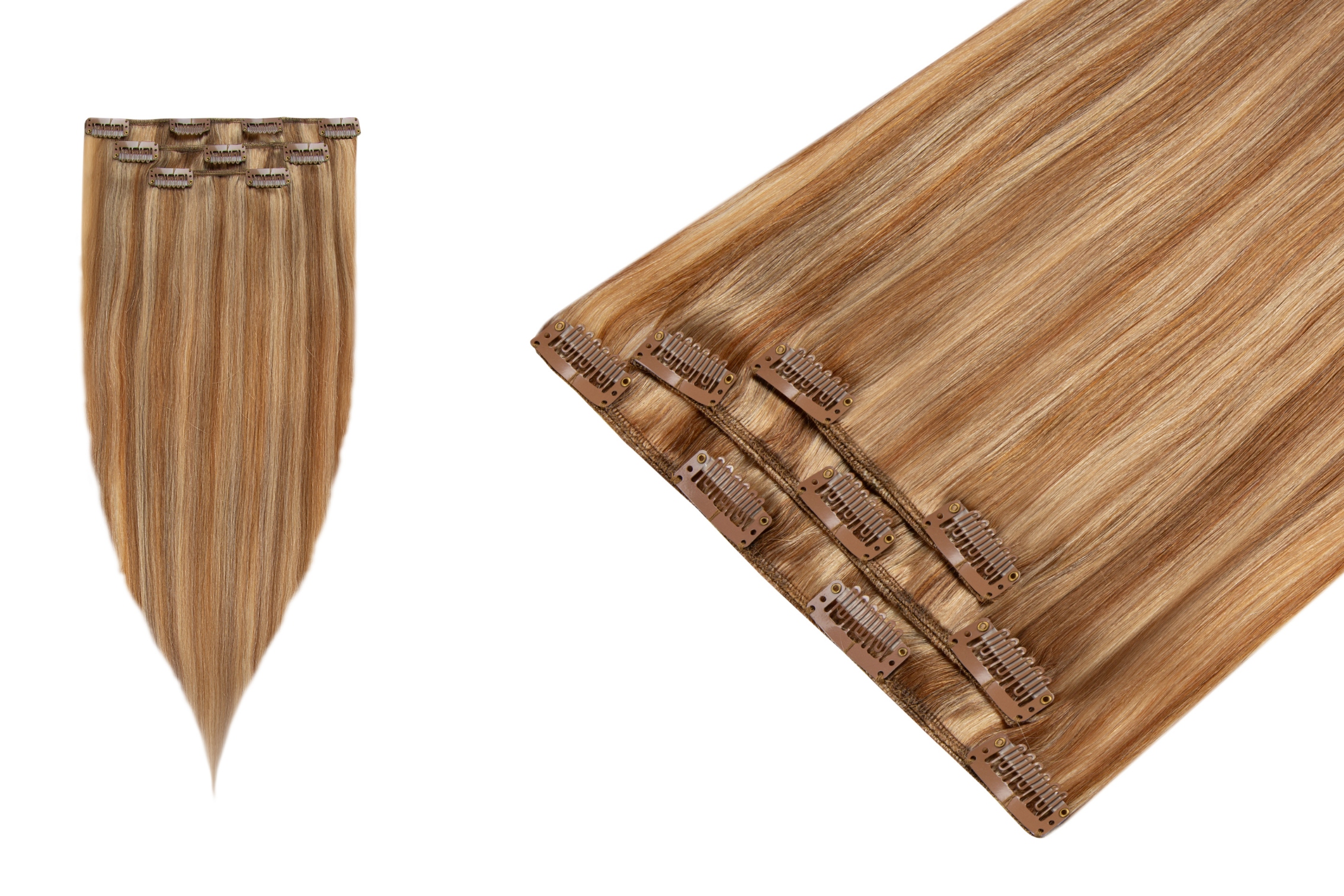 Clip In Příčesek Do Vlasů Přírodní připínáčky Klipsy 40 cm 3 pásky 35 g BestHair