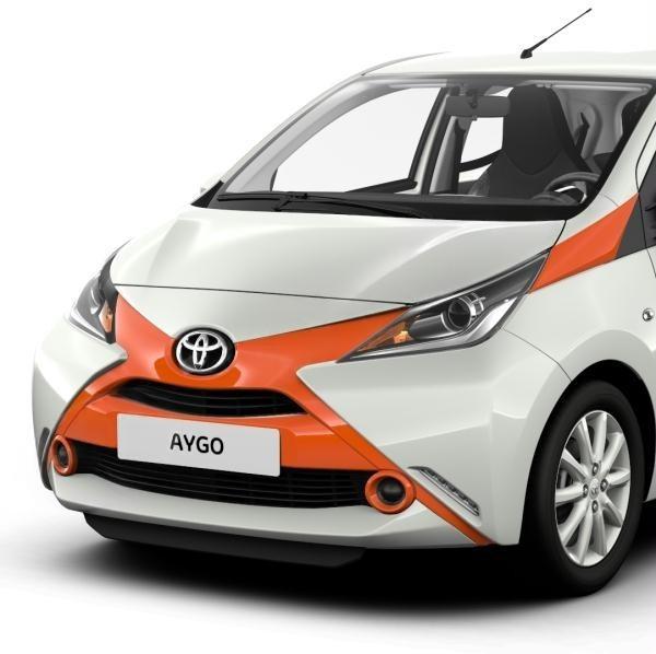 Toyota Aygo Lišta predného nárazníka X 4W5 Orange PZ41E-90440-E0 Oe