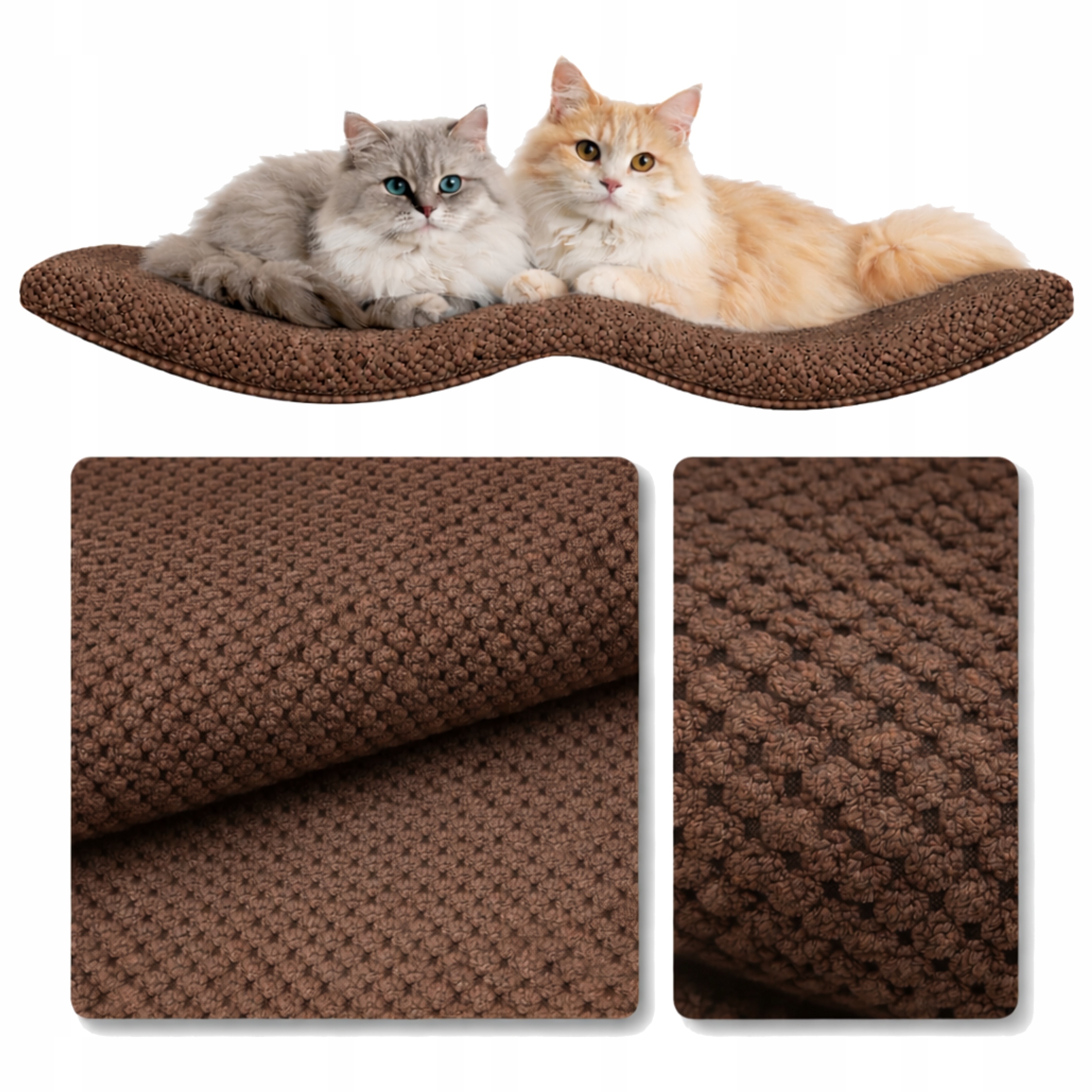 Levně Pelíšek Nástěnná Polička Pro Kočky Dvojitý Oblouk 100x32x4 Dot Dark Pastel Pink