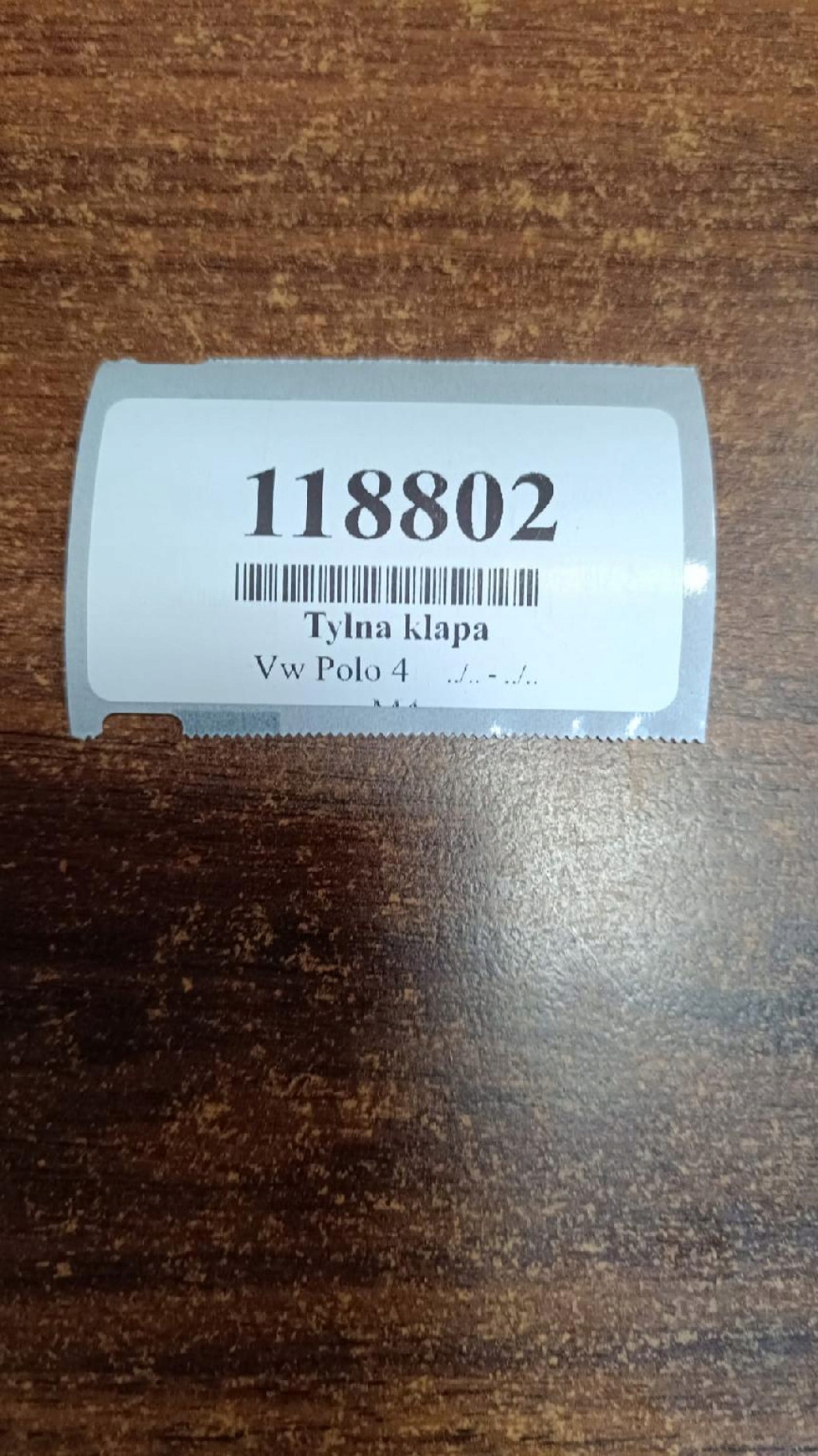 VW POLO IV rear trunk door boot