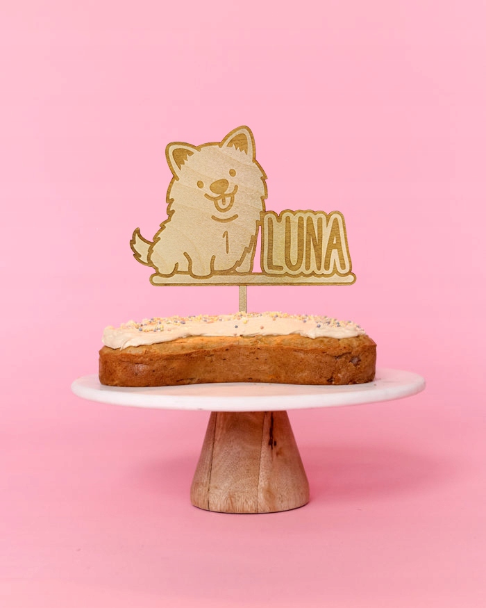 TOPPER DEKORACJA NA TORT PIESKI PIES IMIĘ DEKOR Okazje urodziny