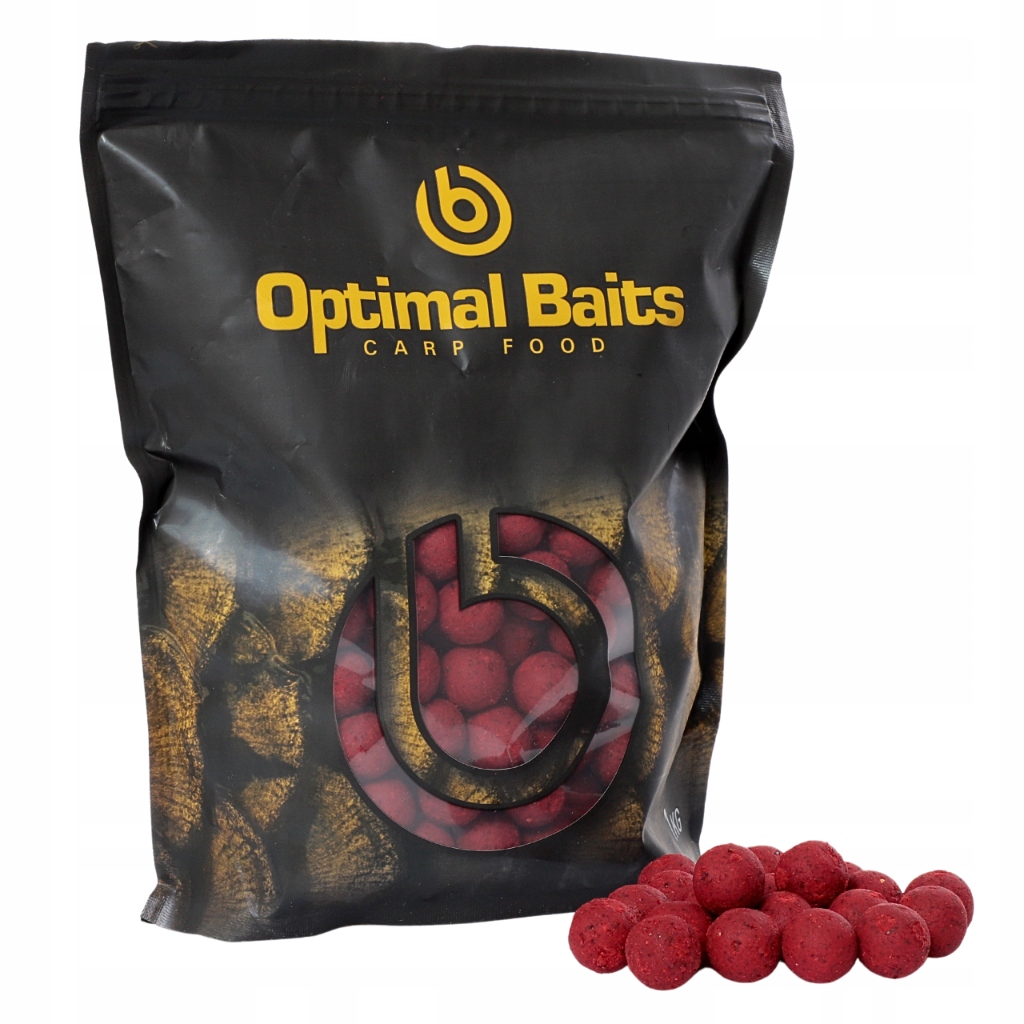 Kulki zanętowe Truskawka 15mm 1kg zanęta kulki proteinowe Optimal Baits