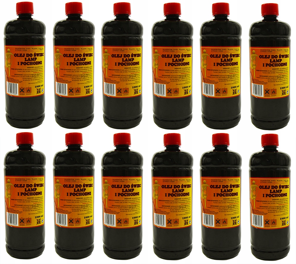 Olej pro lampy a pochodně petrolejových svíček 12 x 1L