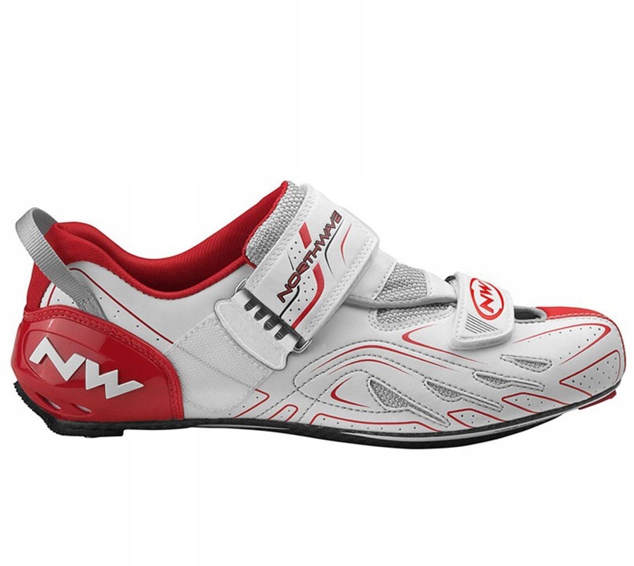 Cyklistické boty Northwave Tribute Lady silniční triatlon 38 bílá červená stříbrná