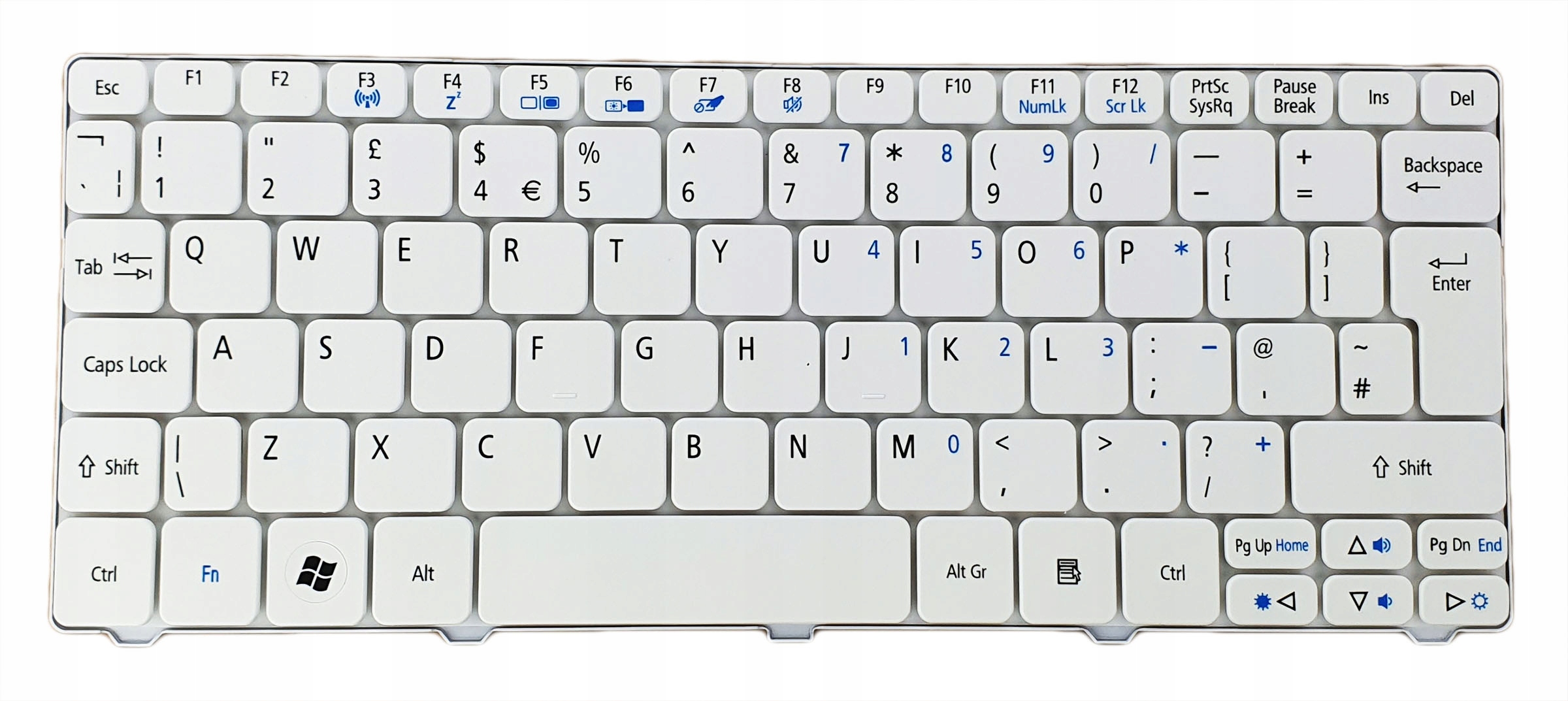 Klawiatura Acer Aspire One D255 D255E D257 D260 D270 521 522 533 E100 Angie