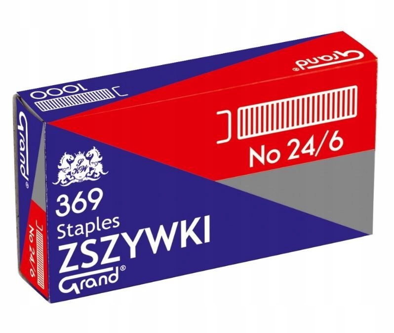 

Zszywki 24/6 zszywają do 20 kartek 1000 szt.