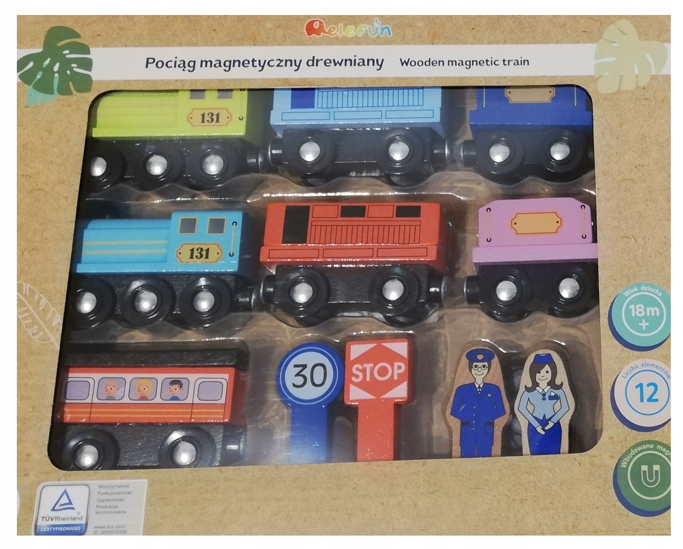 

Drewniany Pociąg magnetyczny Elefun Magnetic Train
